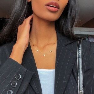 Mejuri 18k Gold Vermeil Dot Circle Choker Necklace